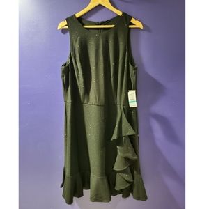 🆕️➕ Nine West 💜 Ruffle Shimmer Glitter Dress